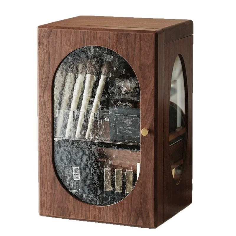 Luxury High End Skincare - Kosmetik-Aufbewahrungsbox, Holz-Desktop, hochwertiger, staubdichter Lippenstiftpinsel mit