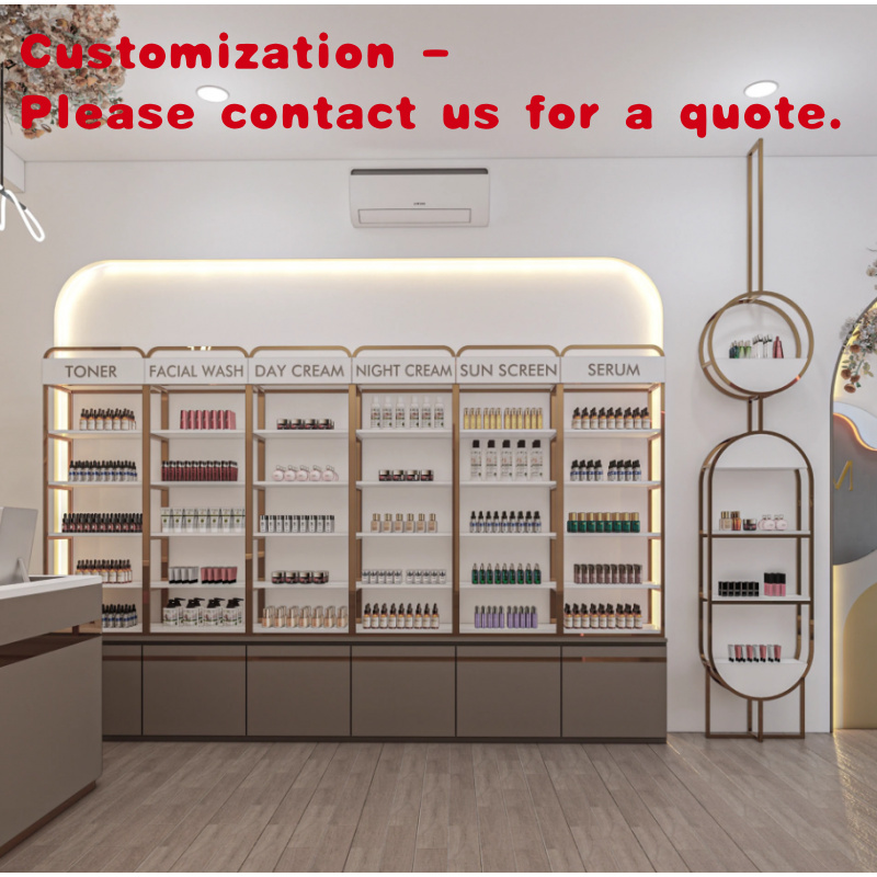 Luxury High End Skincare - Custom.Luxuriöse, elegante High-End-Vitrine im Hautpflege-Stil, Fabrik,