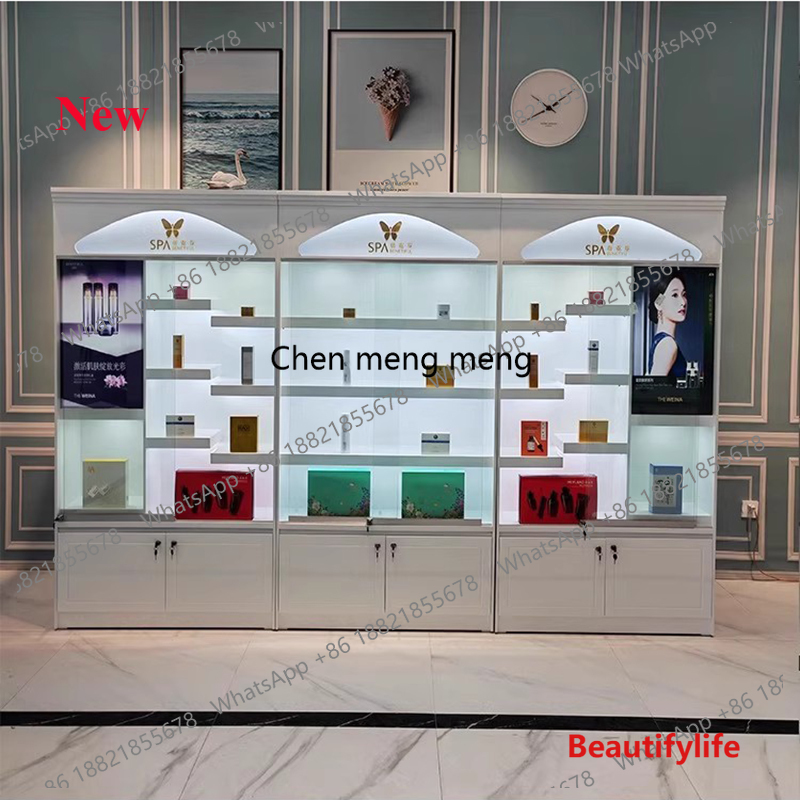 Luxury High End Skincare - A55 Moderner Luxus-Hautpflegeprodukte-Präsentationsschrank Minimalistisches Schönheitssalon-Regal Hochwertiger